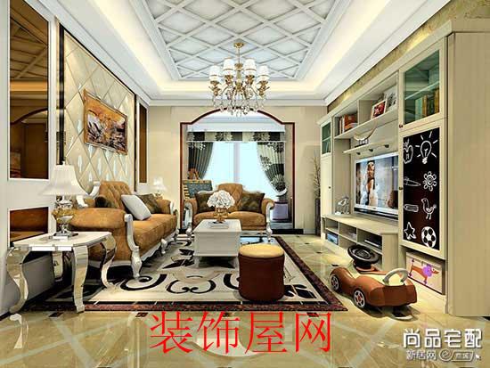 欧式客厅吊顶装修效果图 欧式客厅吊顶装修效果图