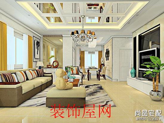 欧式客厅吊顶装修效果图 欧式客厅吊顶装修效果图